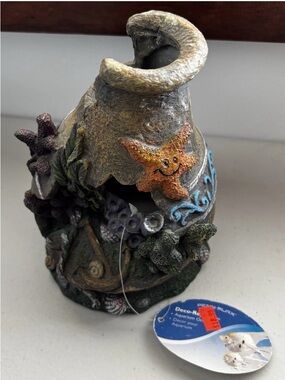 Aquarium Starfish Shipwreck Ornament - Orange/Gray